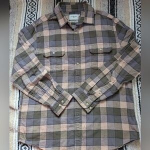 Goodfellow & Co Men's Checkered Shirt - Olive and Beige